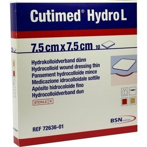 Cutimed Hydro L7.5x7.5cm Hydrokolloidverband dünn, 10 ST