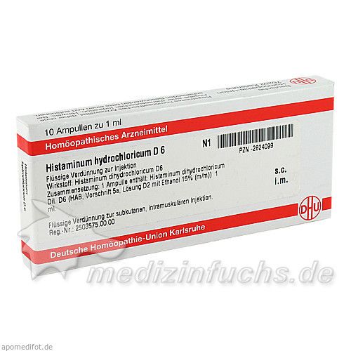 HISTAMINUM HYDROCHLOR D 6, 10X1 ML