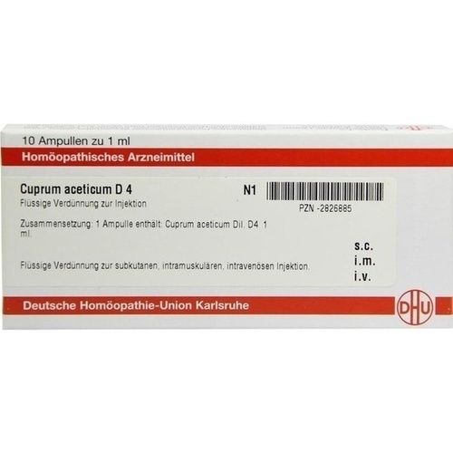 CUPRUM ACETICUM D 4 Ampullen, 10X1 ML