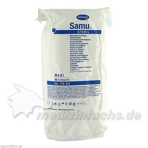 Samu Wöchnerinnenvorlage steril maxi, 10 ST
