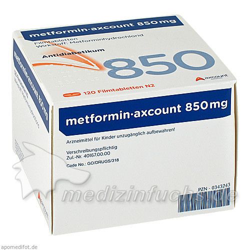 Metformin axcount 850mg, 120 ST