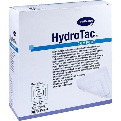HydroTac comfort Schaumverband 8x8cm steril, 10 ST