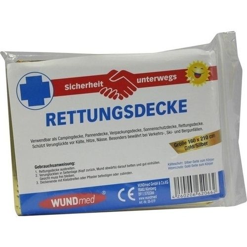 Rettungsdecke 160x210cm Gold/Silber, 1 ST