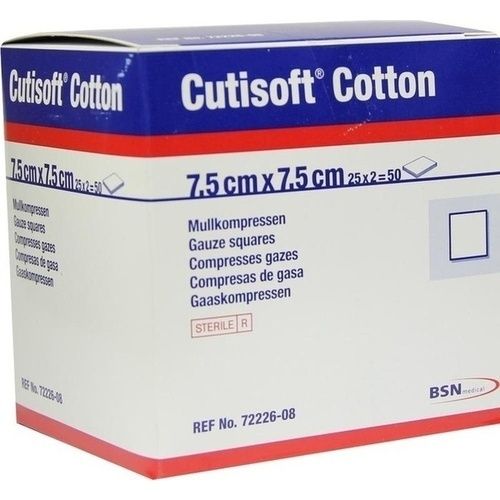 Cutisoft Cotton Kompressen steril 12-fach7.5x7.5cm, 25X2 ST