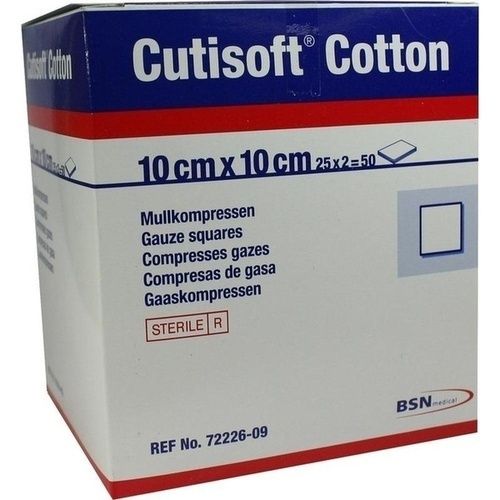 Cutisoft Cotton Kompressen steril 12-fach 10x10cm, 25X2 ST