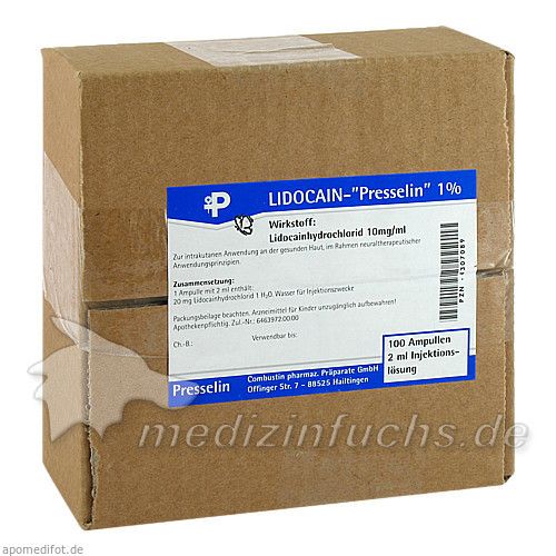 Lidocain-Presselin 1%, 100X2 ML