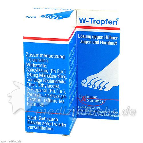 W-Tropfen Lösung gegen Hühneraugen u. Hornhaut, 10 ML