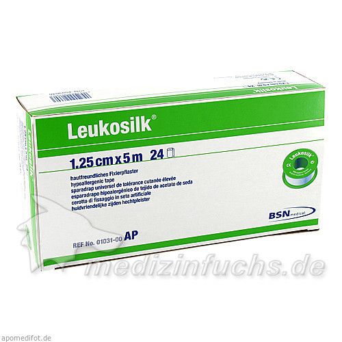 LEUKOSILK 5MX1.25CM, 24 ST