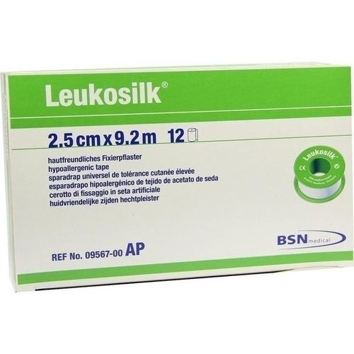 LEUKOSILK 9.2MX2.5CM, 12 ST