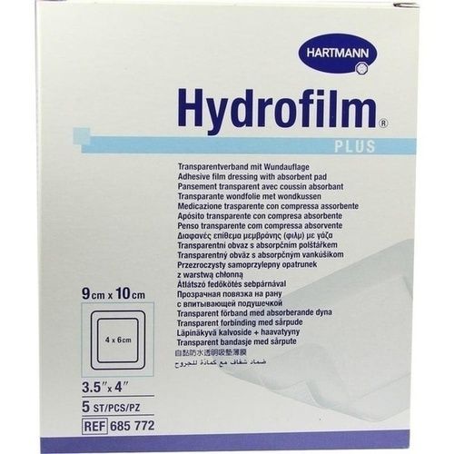 Hydrofilm Plus Transparentverband 9x10cm, 5 ST