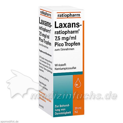 Laxans-ratiopharm 7.5mg/ml Pico Tropfen, 30 ML