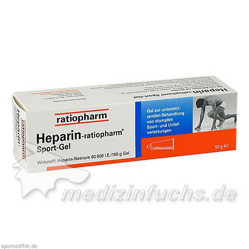 HEPARIN RATIOPHARM SPORT, 50 G