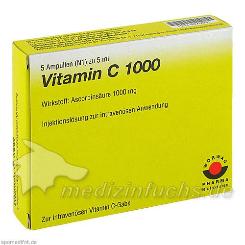 VITAMIN C 1000 Ampullen, 5X5 ML