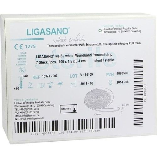 Ligasano Wundband Mini steril 100x1.5x0.4cm, 7 ST