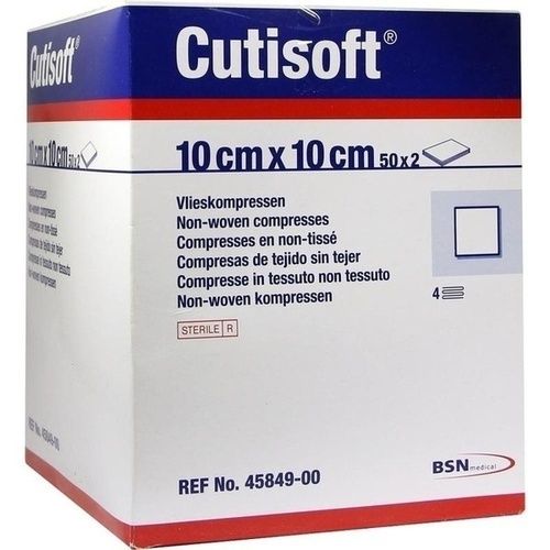 CUTISOFT VLIESKOMPRESSEN STERIL 10X10CM, 50X2 ST