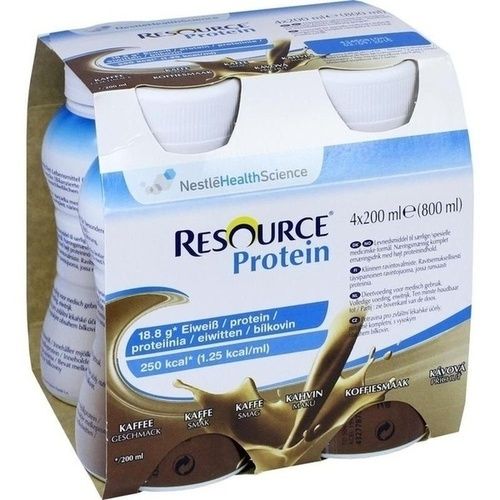 RESOURCE Protein Drink Kaffee, 4X200 ML