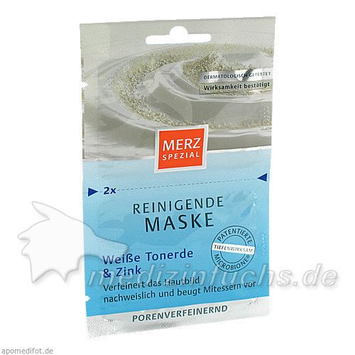 Merz Spezial reinigende Maske weiße Tonerde&Zink, 2X7.5 ML