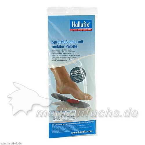 Hallufix Spreizfusssohle m. mobiler Pelotte 301039, 2 ST