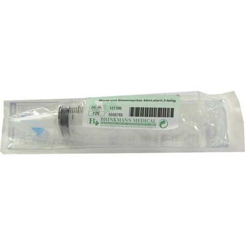 WUND UND BLASENSPRITZE 50 ml steril gerade Spitze, 1 ST