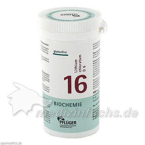 Biochemie Pflüger Nr. 16 Lithium chloratum D 6, 400 ST
