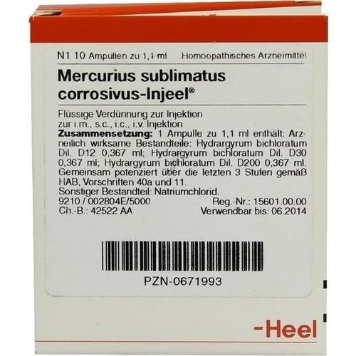 MERCURIUS SUBL CORR INJ, 10 ST