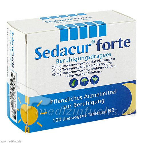 SEDACUR FORTE BERUHIGUNGDRAGEES, 100 ST
