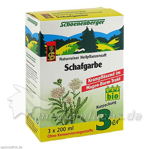 SCHAFGARBE SCHOENENBERGER HEILPFLANZENSÄFTE, 3X200 ML