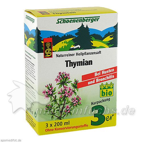 THYMIAN SCHOENENBERGER HEILPFLANZENSÄFTE, 3X200 ML