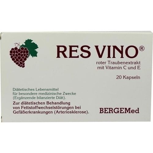 RES VINO Roter Trauben Extrakt Rotweintraubenextra, 20 ST