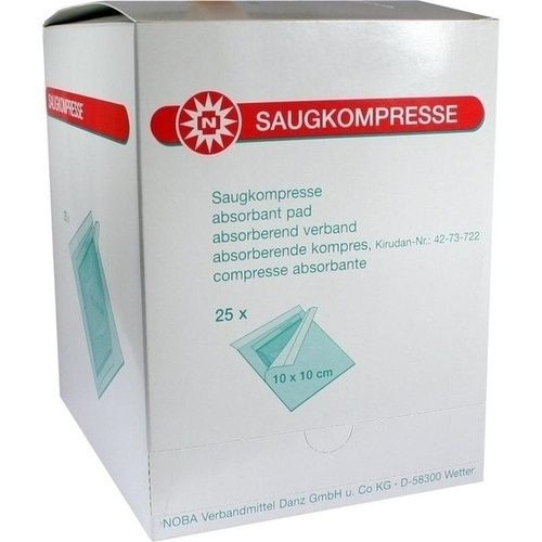 SAUGKOMPRESSEN 10x10 cm steril, 25X1 ST