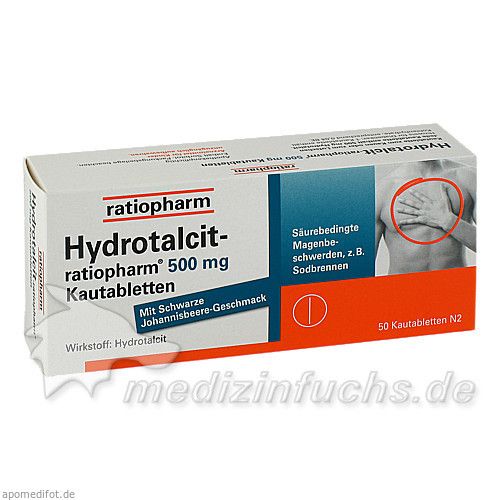 Hydrotalcit-ratiopharm 500mg Kautabletten, 50 ST