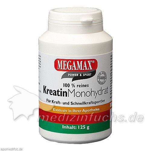 Kreatin Monohydrat 100% MEGAMAX, 125 G