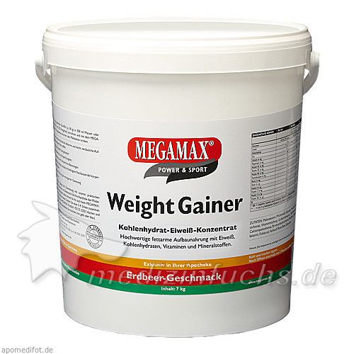 WEIGHT GAINER Megamax Erdbeere Pulver, 7000 G