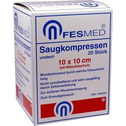 Saugkompresse 10x10cm unsteril, 25 ST