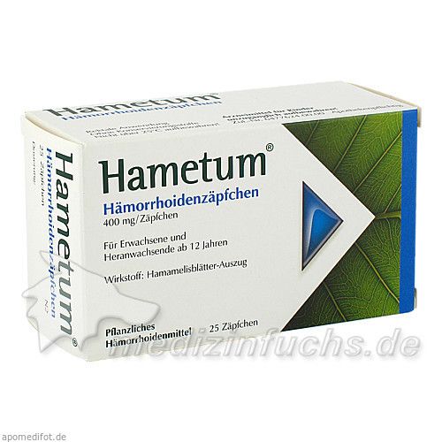 Hametum Hämorrhoiden Zäpfchen, 25 ST