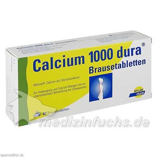 Calcium 1000 Dura Brausetabletten, 40 ST