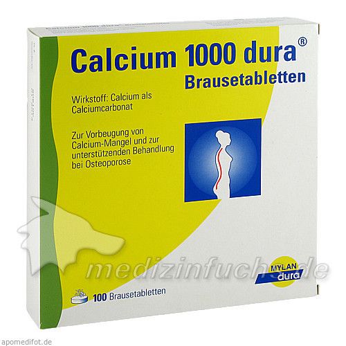 Calcium 1000 Dura Brausetabletten, 100 ST
