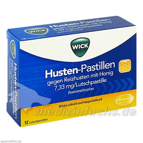 WICK Husten Pastillen gg.Reizhusten m.Honig, 12 ST