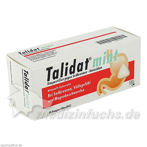 TALIDAT mint Kaupastillen gegen Sodbrennen, 50 ST