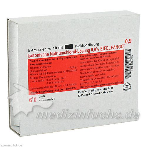Isotonische Natriumchlorid-Lösung 0.9% EIFELFANGO, 5X10 ML