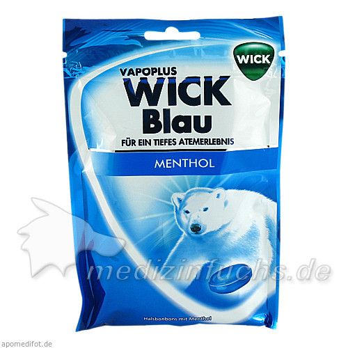 WICK BLAU Bonbons m.Zucker, 72 G