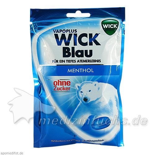 WICK BLAU Bonbons o.Zucker, 72 G
