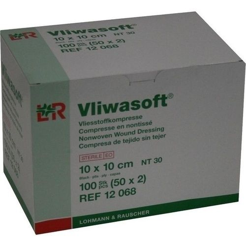 VLIWASOFT Vlieskompressen 10x10 cm steril 6l., 50X2 ST
