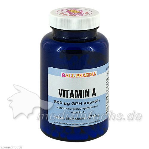 VITAMIN A 800 \m63g GPH Kapseln, 180 ST