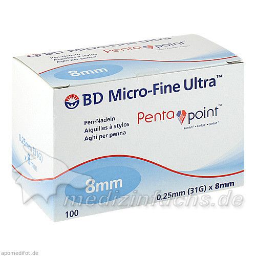 BD Micro-Fine Ultra Pen-Nadel 0.25x8mm, 100 ST