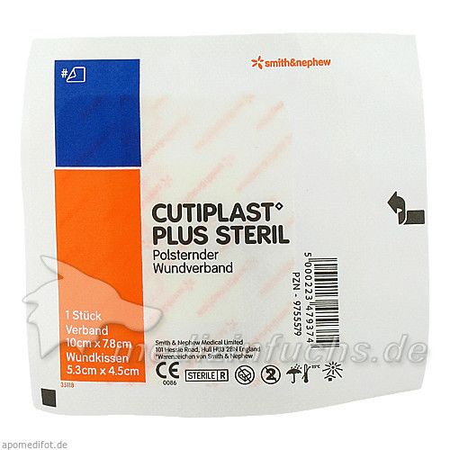Cutiplast 10x7.8cm plus steril, 1 ST